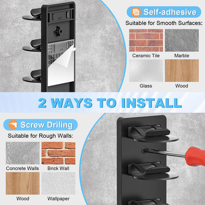 Wall-Mounted Baseball Cap Organizer Rack (8-Tier Single)