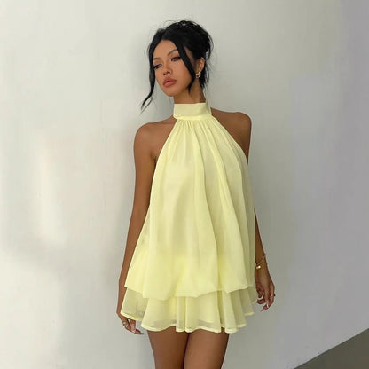 Backless Halter Casual Jumpsuit