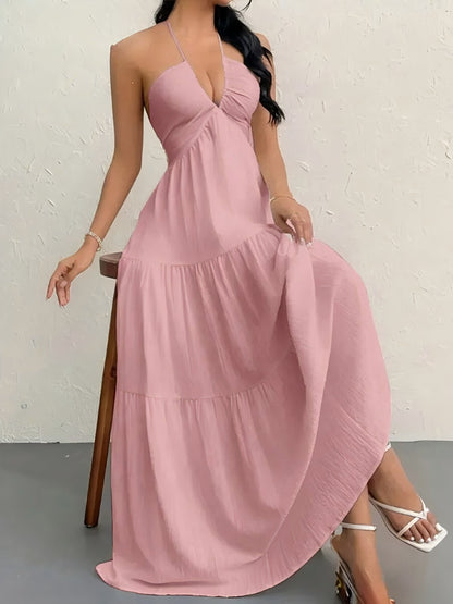 Women's Plain Dress, Summer Clothes Women, Casual Basic Loose Fit Sleeveless Dress for Beach Holiday Vacation