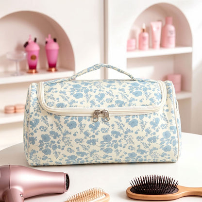 Handcrafted Hair Dryer & Makeup Organizer for Effortless Travel
