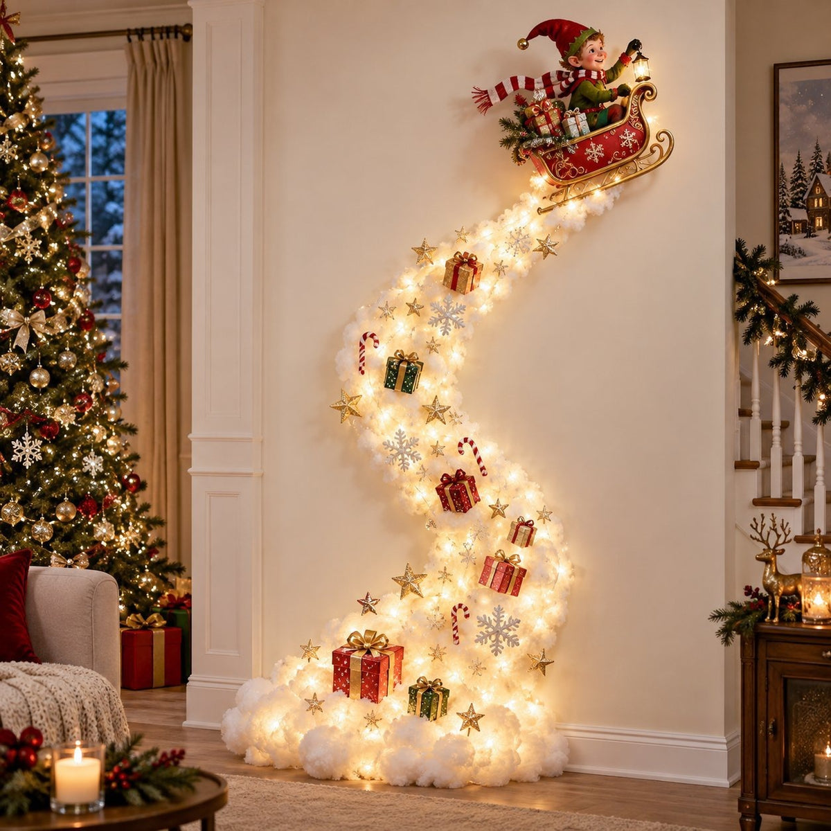Christmas Magic Trail Wall Light – Turn Walls Into Holiday Wonder