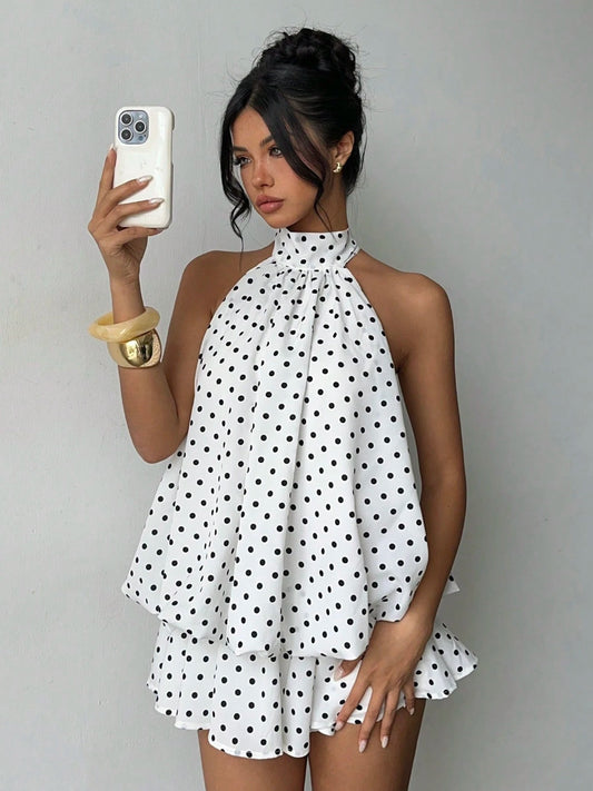 Backless Halter Casual Jumpsuit