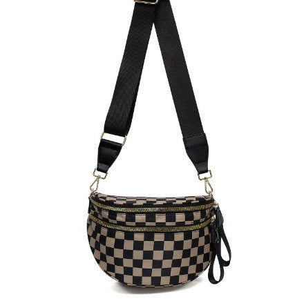👜Women's Stylish Vintage Plaid Large-Capacity Crossbody Bag👜