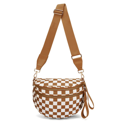 👜Women's Stylish Vintage Plaid Large-Capacity Crossbody Bag👜