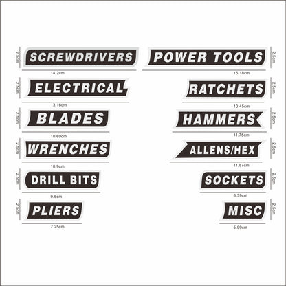 3D Magnetic Toolbox Labels — Organize Your Tools Without Sticky Mess