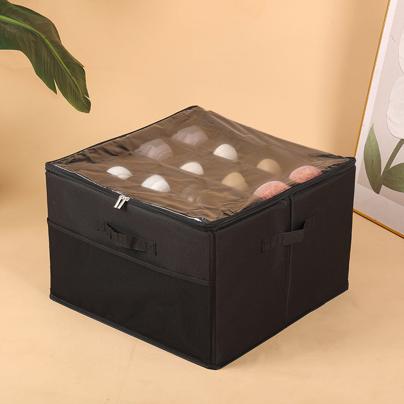 Heavy-Duty Foldable Shoe & Closet Organizer Box with Adjustable Dividers