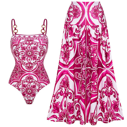Porcelain Print 2-in-1 Resort Swimsuit