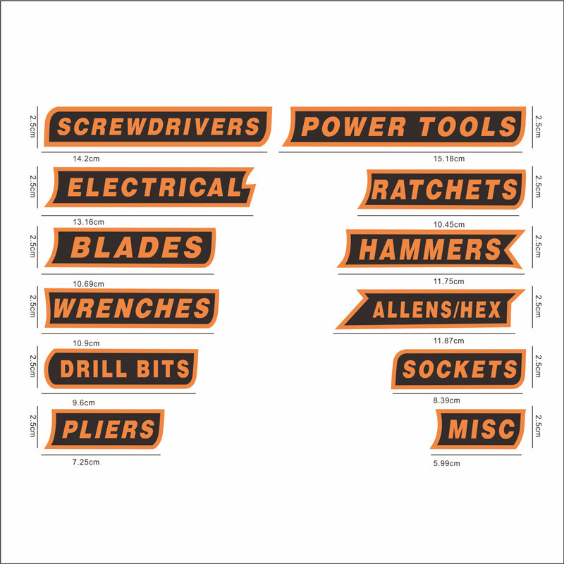 3D Magnetic Toolbox Labels — Organize Your Tools Without Sticky Mess