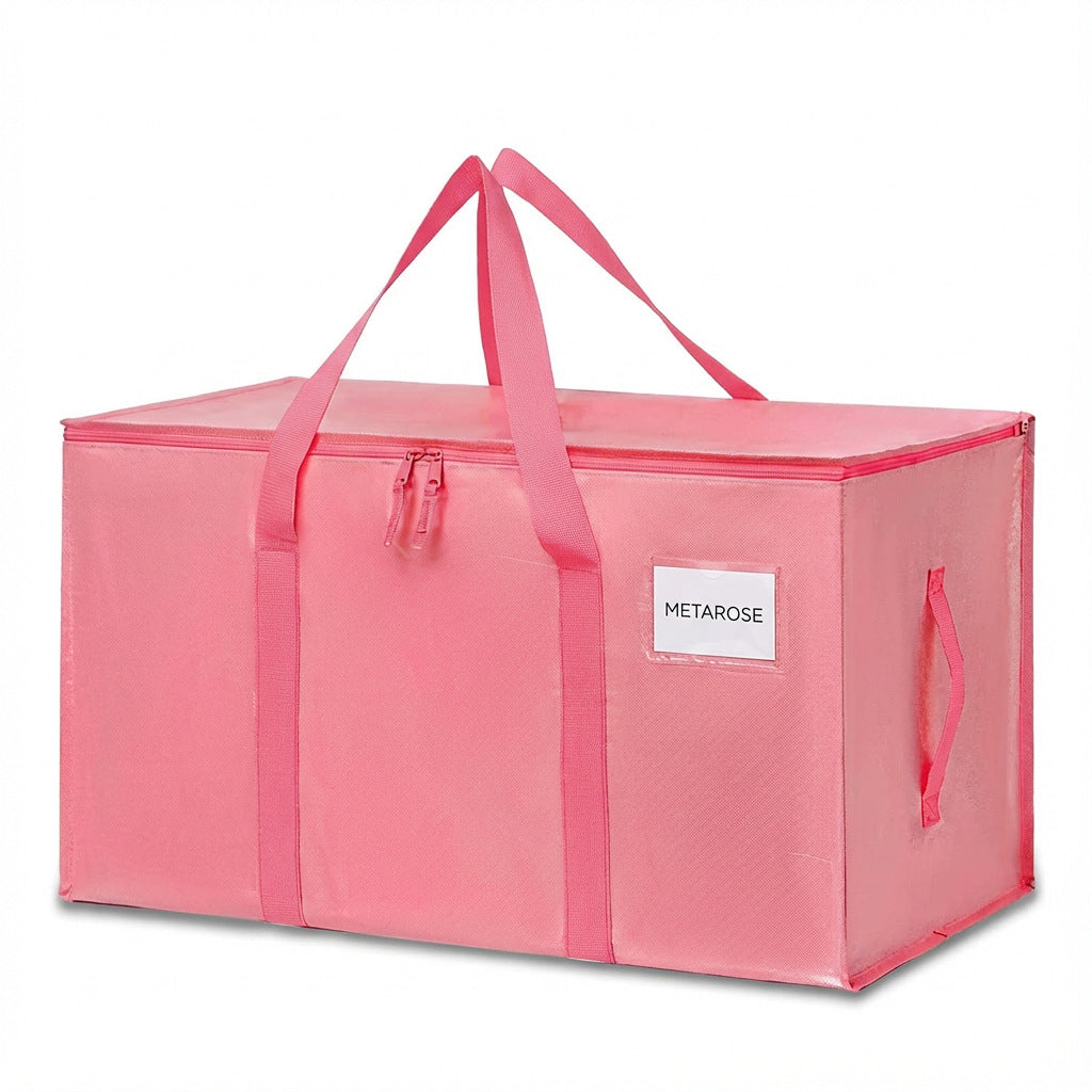 Heavy-Duty Extra Large Collapsible Zippered Blue Storage Bags