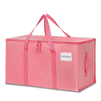 Heavy-Duty Extra Large Collapsible Zippered Blue Storage Bags