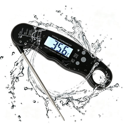 Instant-Read Digital Meat Thermometer – 1–2s Fast, IP67 Waterproof