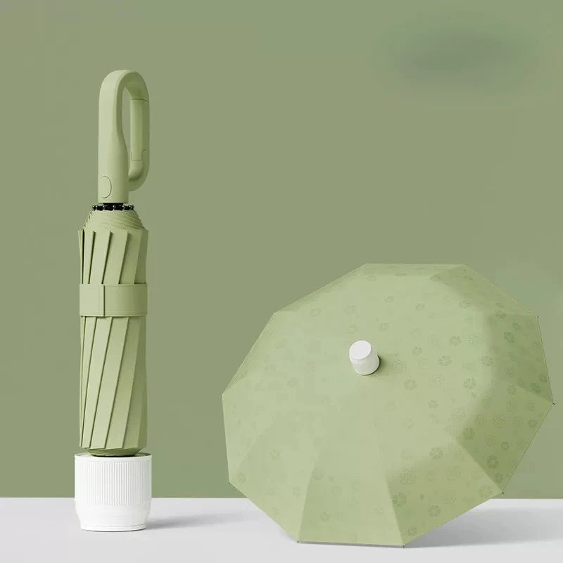 Magic Water-Revealing Automatic Umbrella with Drip-Proof Sleeve