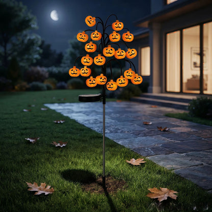 Solar Pumpkin Branch Stake Lights (20 LED)