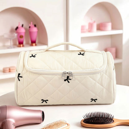Handcrafted Hair Dryer & Makeup Organizer for Effortless Travel