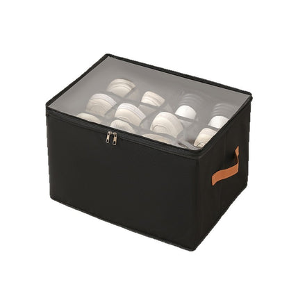 Heavy-Duty Foldable Shoe & Closet Organizer Box with Adjustable Dividers