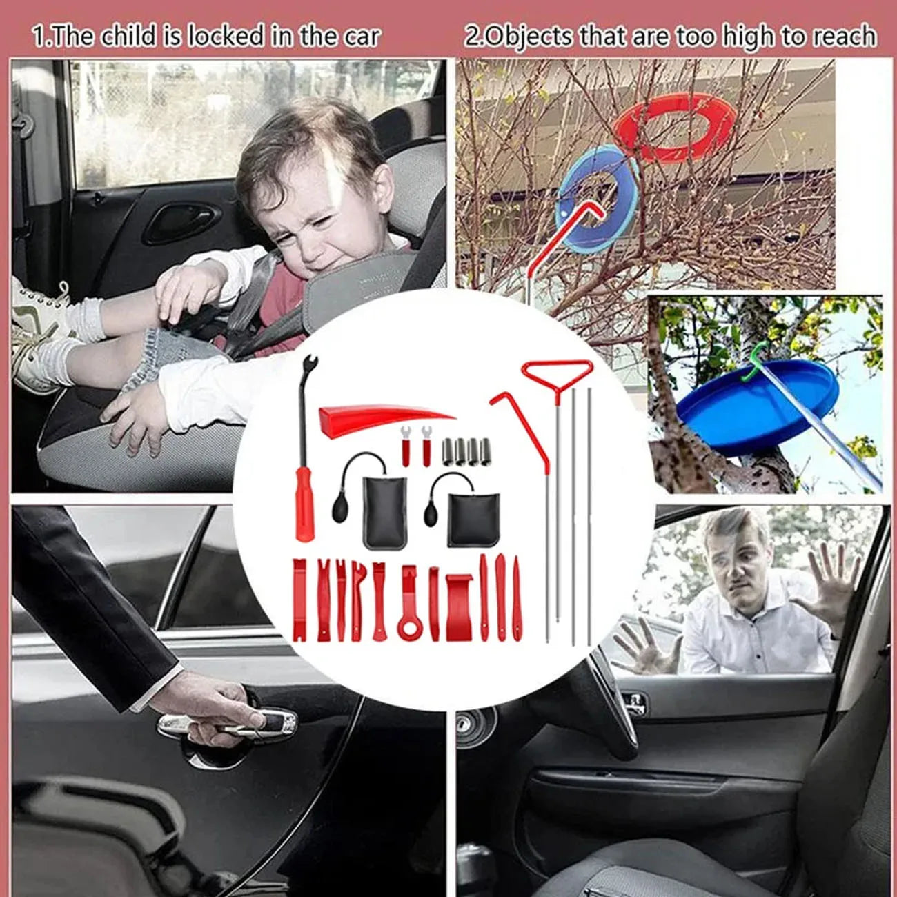 Damage-Free Auto Dent Repair & Precision Trim Pry Tool Kit