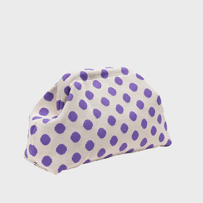 Retro Kisslock Knit Clutch Bag – Roomy, Soft & Stylish