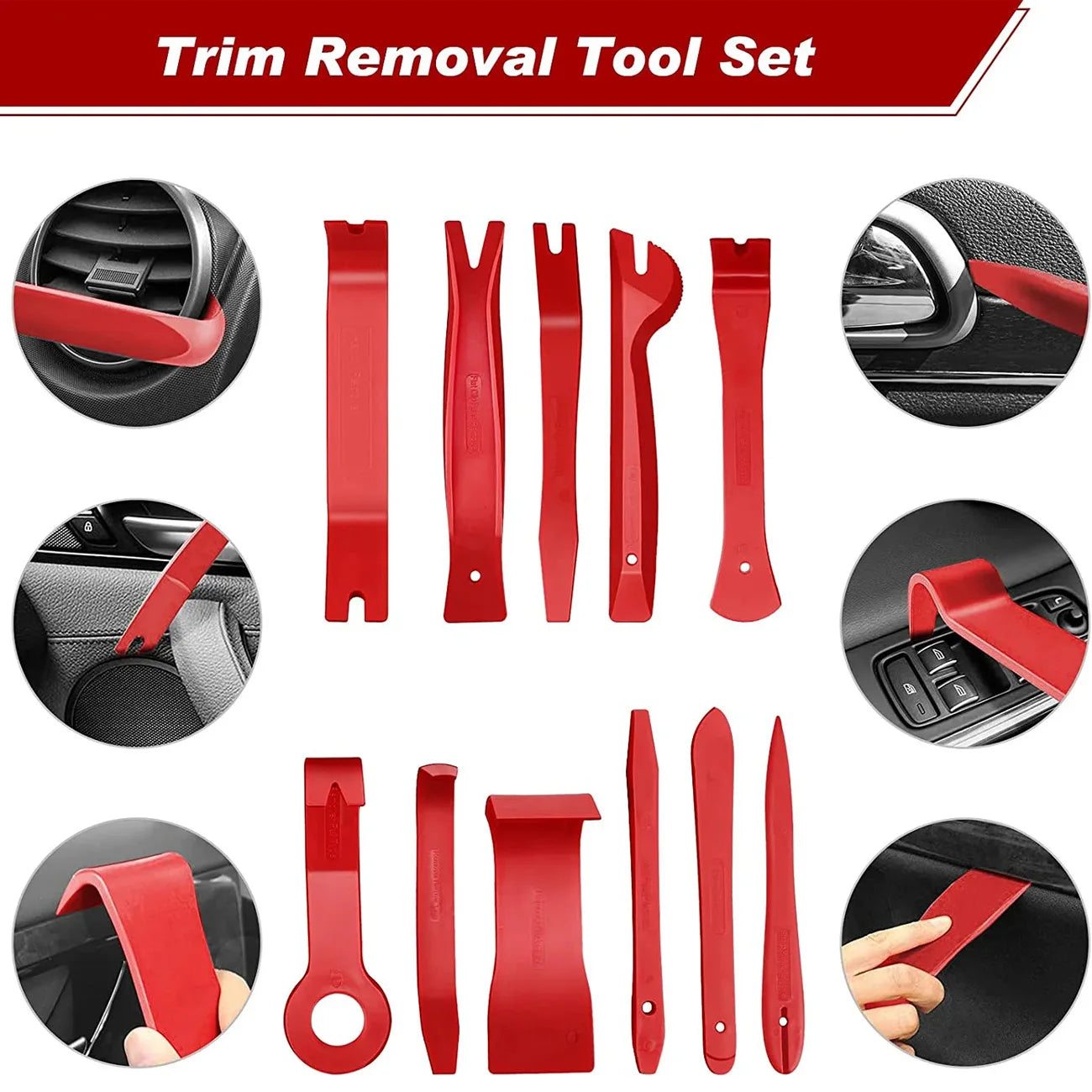 Damage-Free Auto Dent Repair & Precision Trim Pry Tool Kit