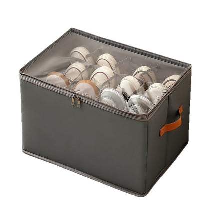 Heavy-Duty Foldable Shoe & Closet Organizer Box with Adjustable Dividers