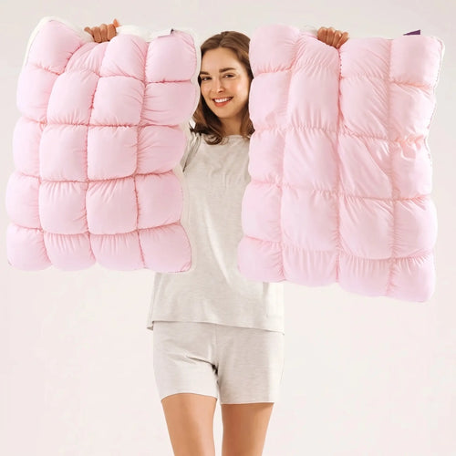 Bamafrontierman™ Ice-Silk Soft Quilted Puff Grid Design Pillow