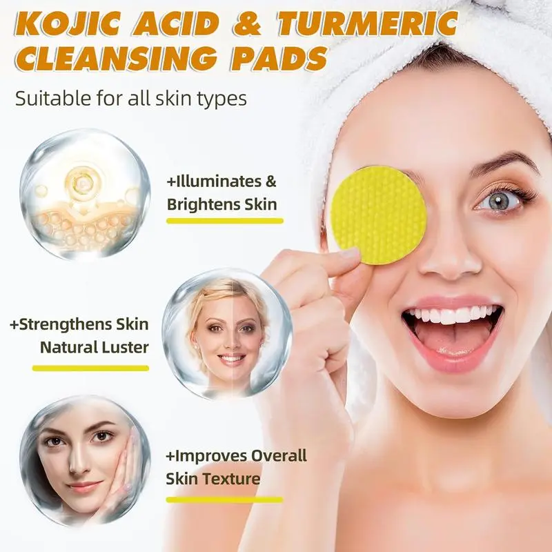 Turmeric and Kojic Acid Cleansing Pads – Deeply Cleanse Skin