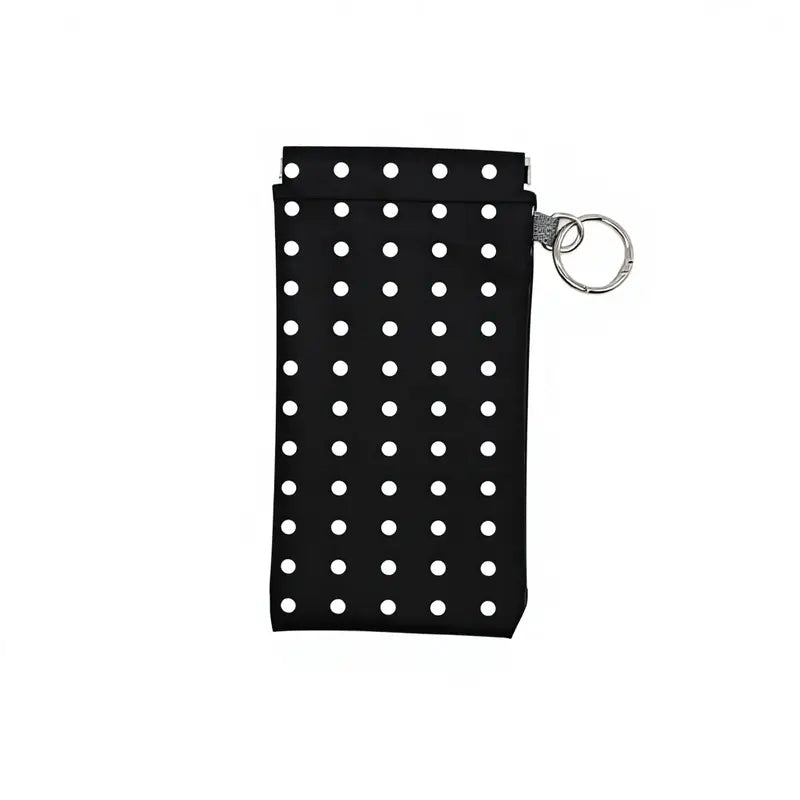 Soft PU Leather Sunglasses Pouch With Built-in Cleaning Cloth And Keychain