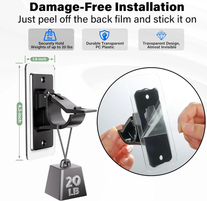 No-Drill Self-Adhesive Rod Holders for Curtains, Towel Bars, Closet Rods & More