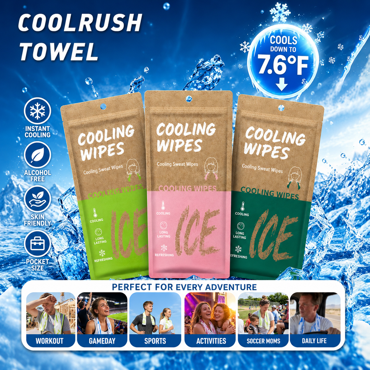 Instant Cooling Towel – Lightweight, Reusable & Refreshing