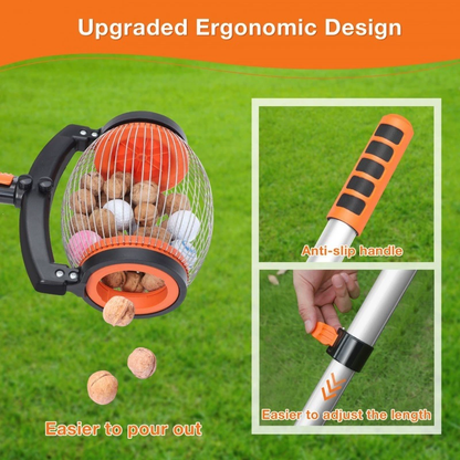 Acorn Picker Upper Roller（Suitable for 1" - 2.4" Walnuts,Hickory,Chestnuts,Pecan,Pinecone,Golf Ball）