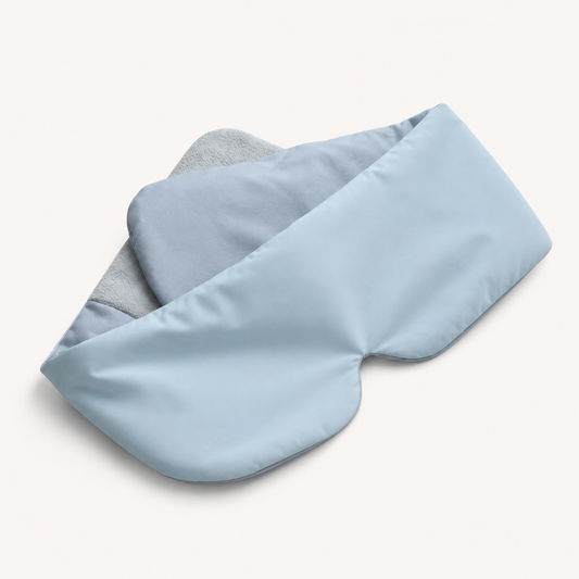 360° Blackout Weighted Sleep Mask – Cooling Silk, Zero Nose Pressure & Stay-Put Comfort