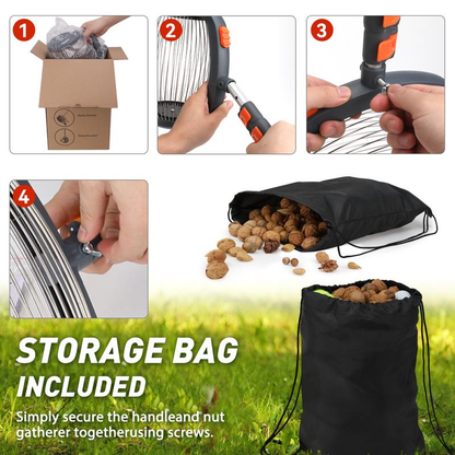 Acorn Picker Upper Roller（Suitable for 1" - 2.4" Walnuts,Hickory,Chestnuts,Pecan,Pinecone,Golf Ball）
