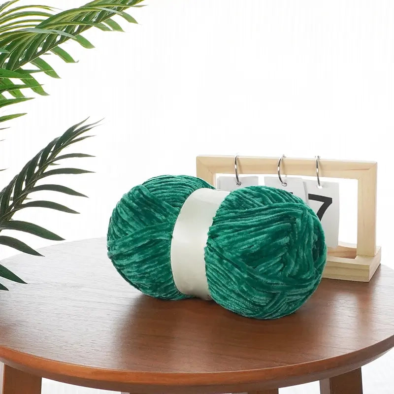 Chunky Chenille Velvet Yarn for DIY Crochet &amp; Knitting