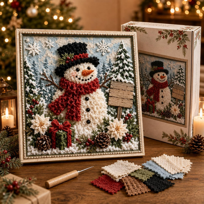 3D Christmas Fabric Poke Art Kit