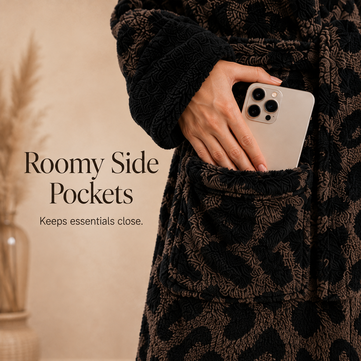 Bamafrontierman™ Hooded Long Leopard Print Bathrobe - Thickened Flannel Fabric