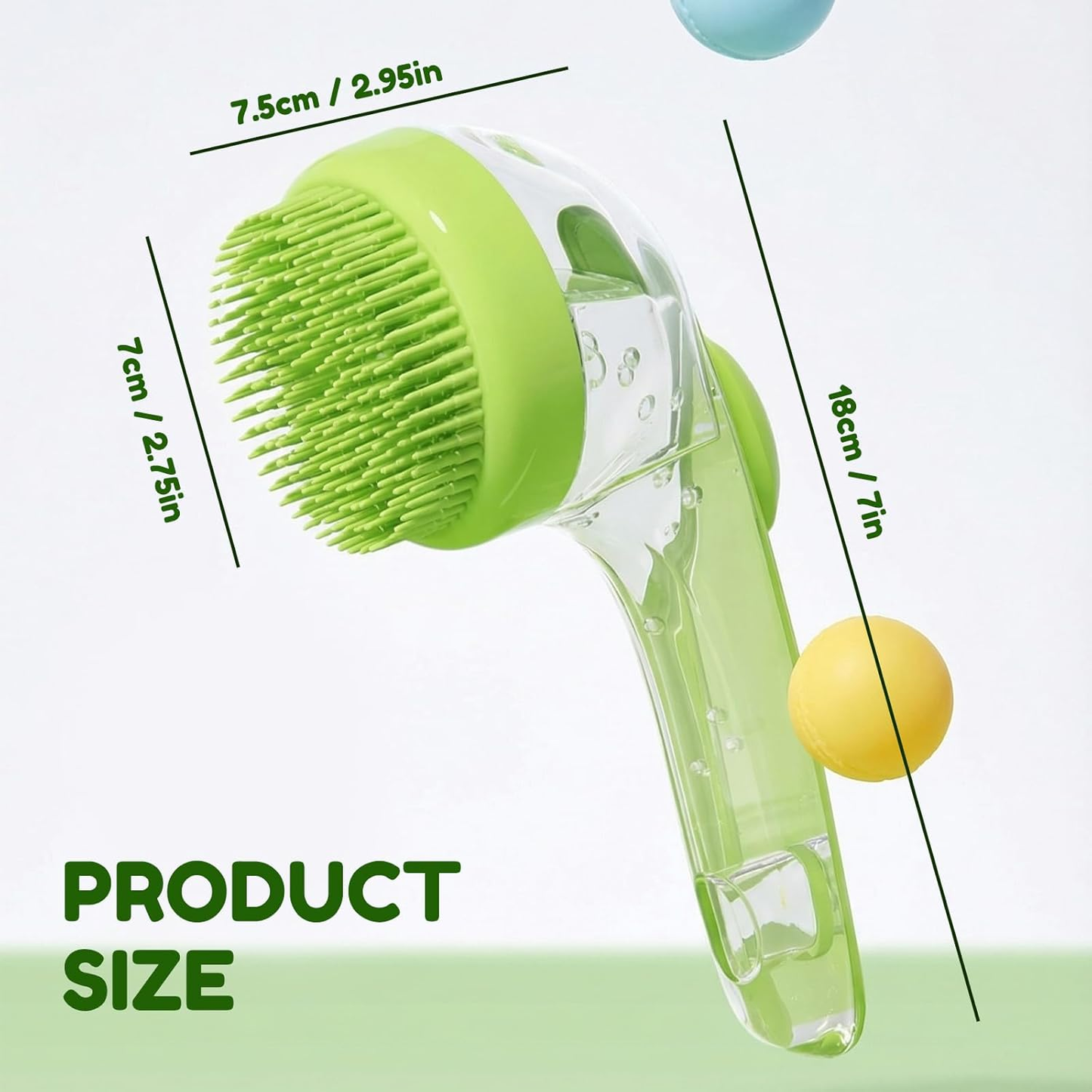 Pet Bath Brush with Shampoo Dispenser – Gentle Grooming & Massage Tool