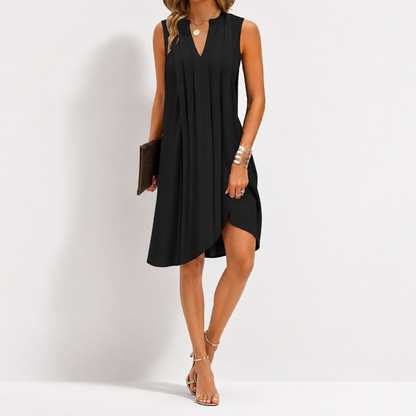Elegant V-Neck A-Line Sundress with Pockets