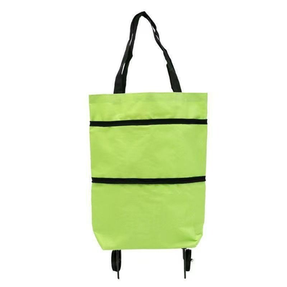 2-in-1 Foldable Wheeled Shopping Cart – Large Capacity, Reusable