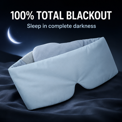 360° Blackout Weighted Sleep Mask – Cooling Silk, Zero Nose Pressure & Stay-Put Comfort**