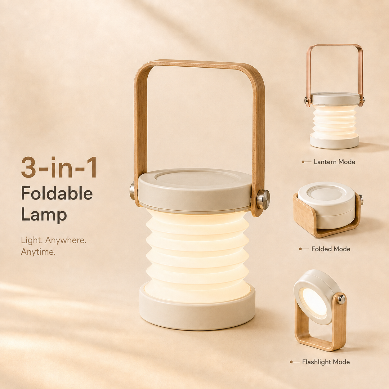 Foldable Portable USB Rechargeable LED Desk Lamp