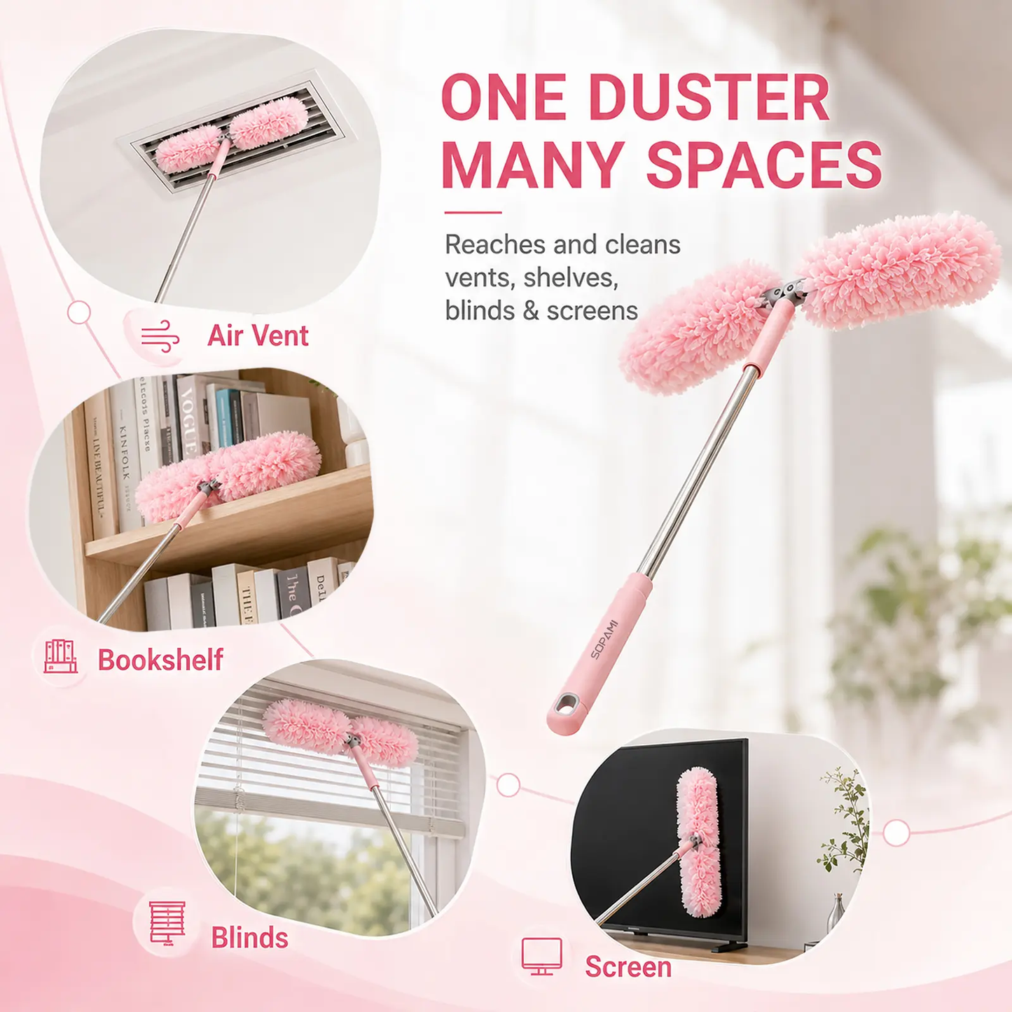 7FT Extendable Duster with 360° Flexible Head