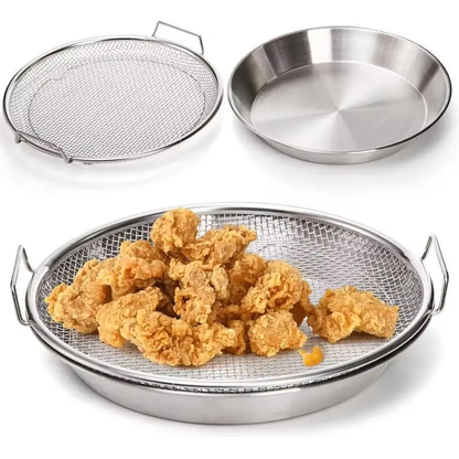 🔥50% Off🔥Stainless steel frying oil drainer with tray🍟
