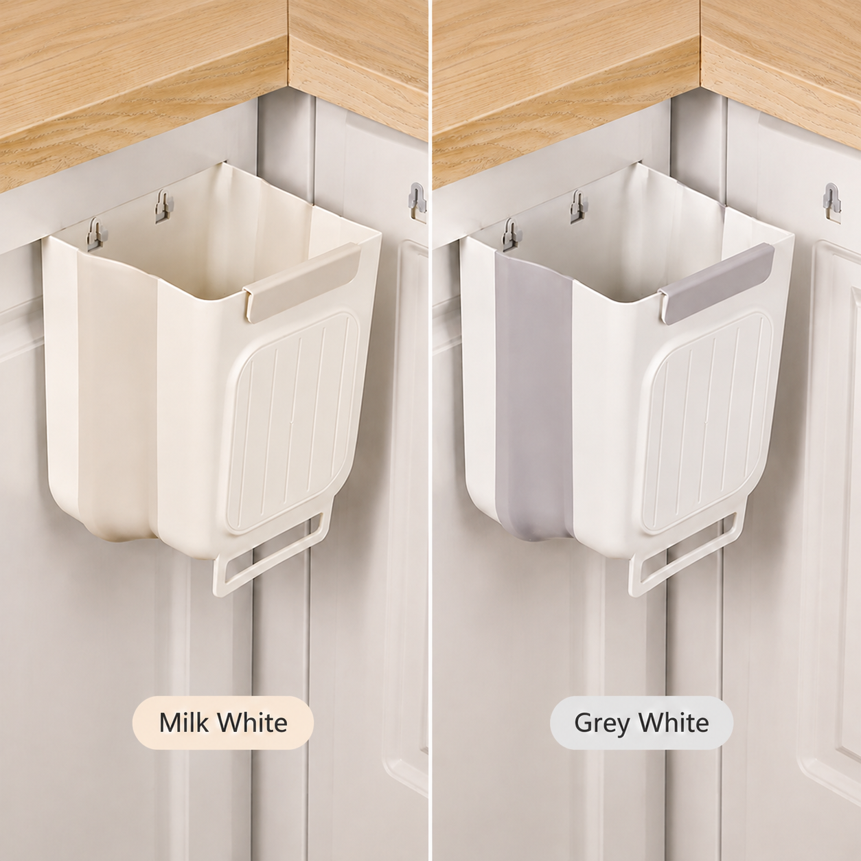 Foldable Hanging Trash Can 1.6 Gallon | Space-Saving Bin for Kitchen, RV, Car & Camping