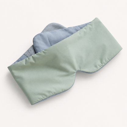360° Blackout Weighted Sleep Mask – Cooling Silk, Zero Nose Pressure & Stay-Put Comfort**