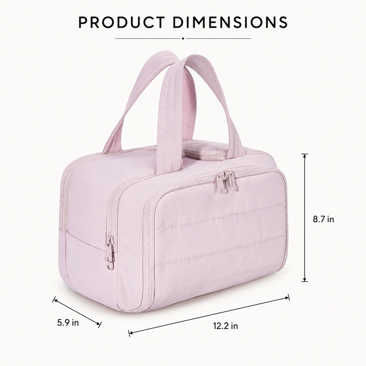 Large Capacity Double-Open Cosmetic Bag