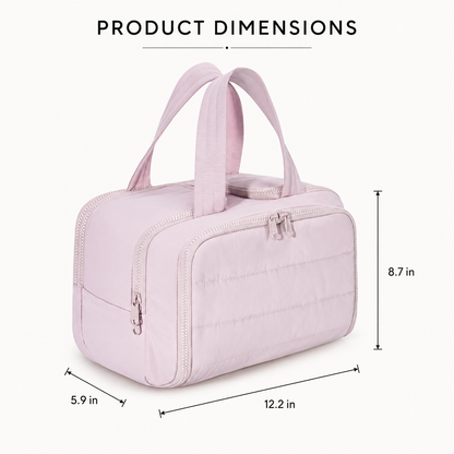 Large Capacity Double-Open Cosmetic Bag