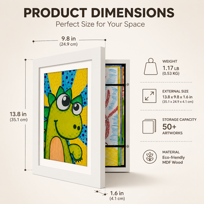 Kids Art Frame Front Opening - Display &amp; Store Artwork