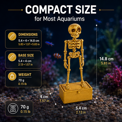 Dancing Skeleton Bubble Aquarium Ornament