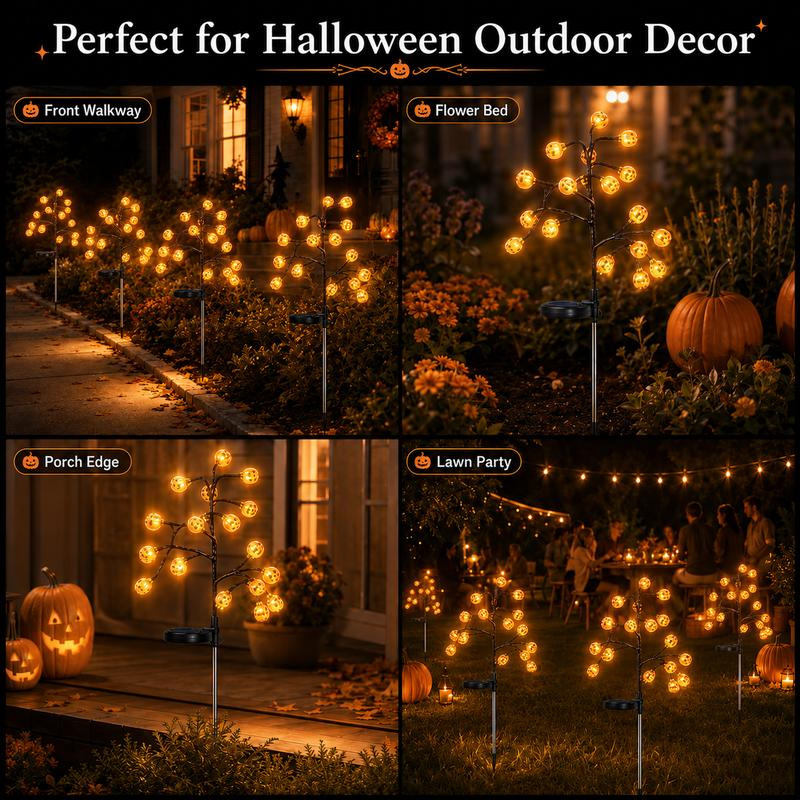 Halloween Garden Pumpkin Lantern - Solar Powered