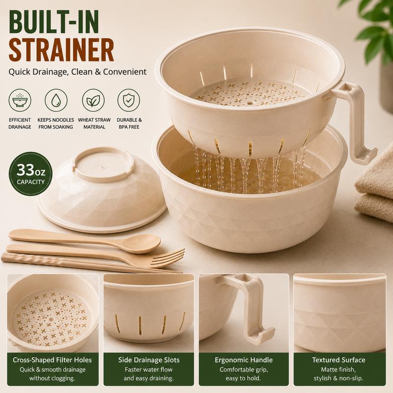 Microwave Ramen Cooker Bowl (6-Piece Set)— Easy Meals Without Cooking