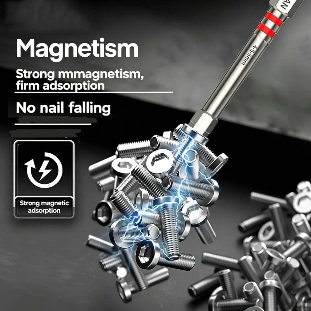 6-piece set of magnetic hexagonal shank pagoda-shaped screwdriver bits
